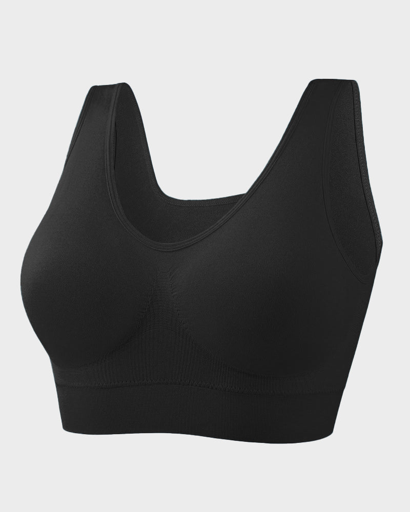 SheCurve Seamless Comfort Wireless Sports Bra with Removable Pads & Wide Straps