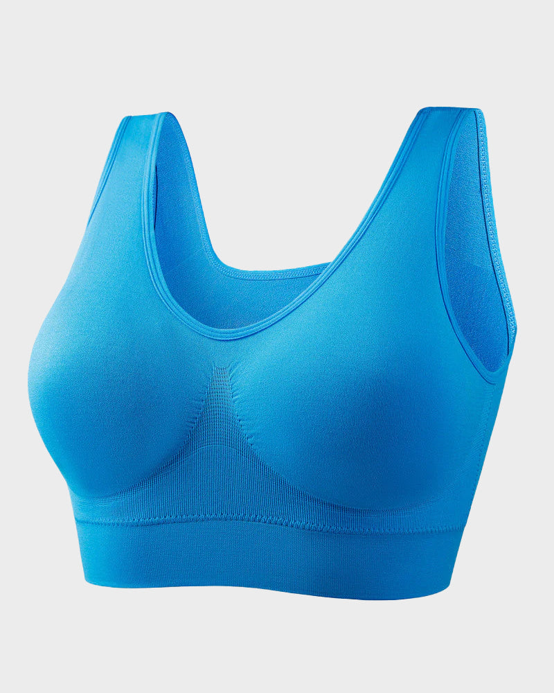 SheCurve Seamless Comfort Wireless Sports Bra with Removable Pads & Wide Straps