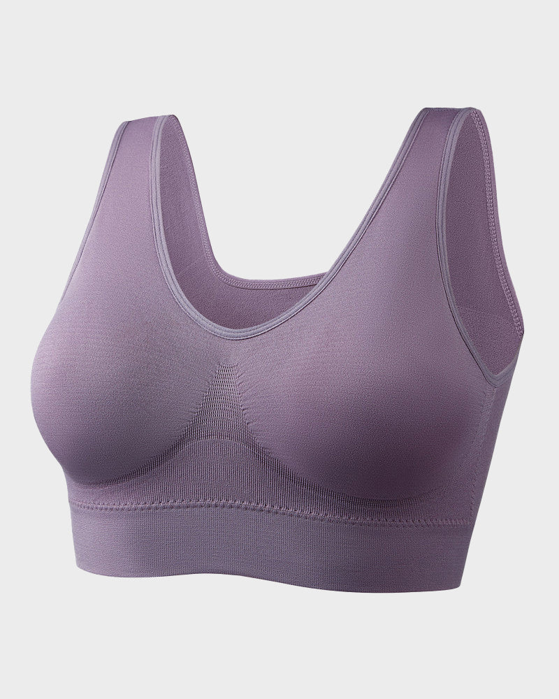SheCurve Seamless Comfort Wireless Sports Bra with Removable Pads & Wide Straps