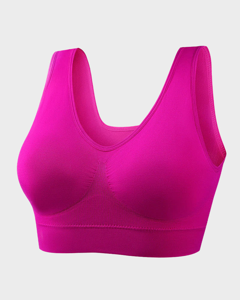 SheCurve Seamless Comfort Wireless Sports Bra with Removable Pads & Wide Straps