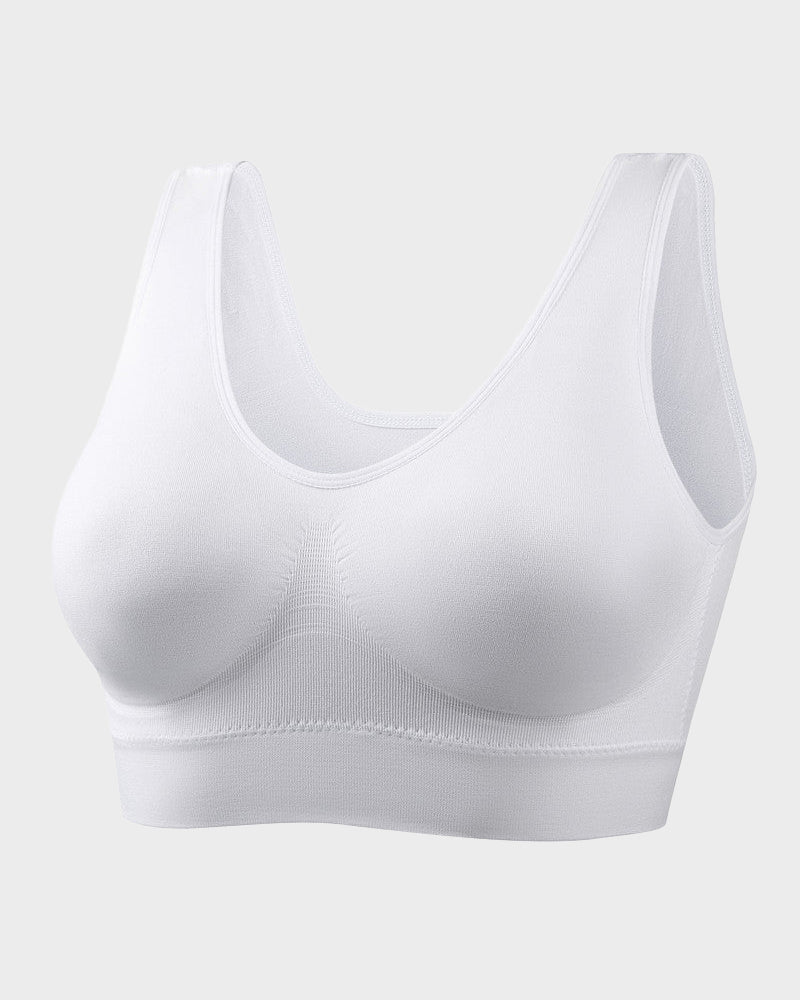 SheCurve Seamless Comfort Wireless Sports Bra with Removable Pads & Wide Straps