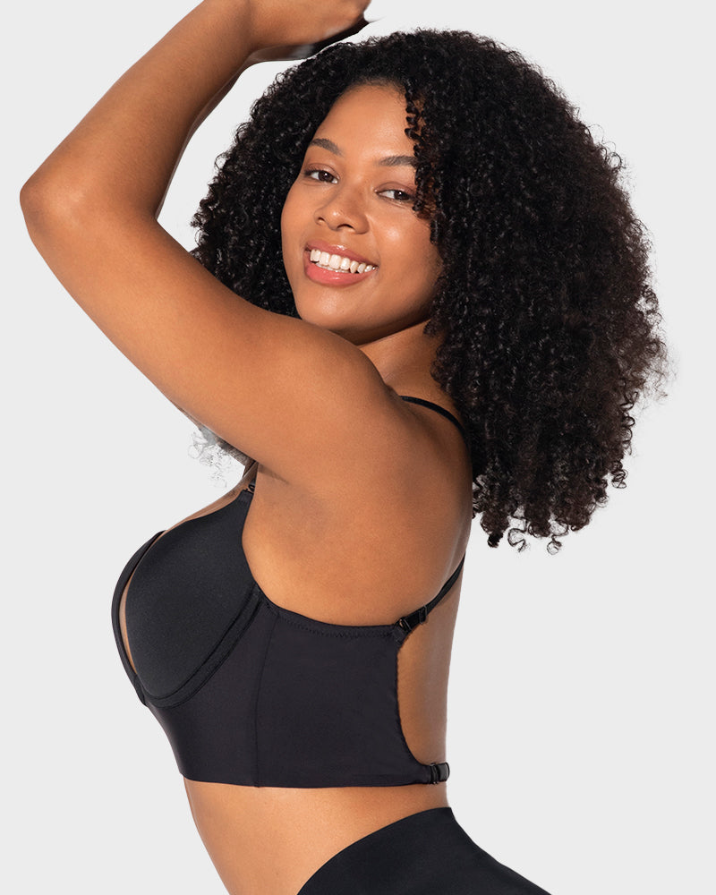 Seamless Deep V Backless Bra: Invisible Lift & Support for Plunge
