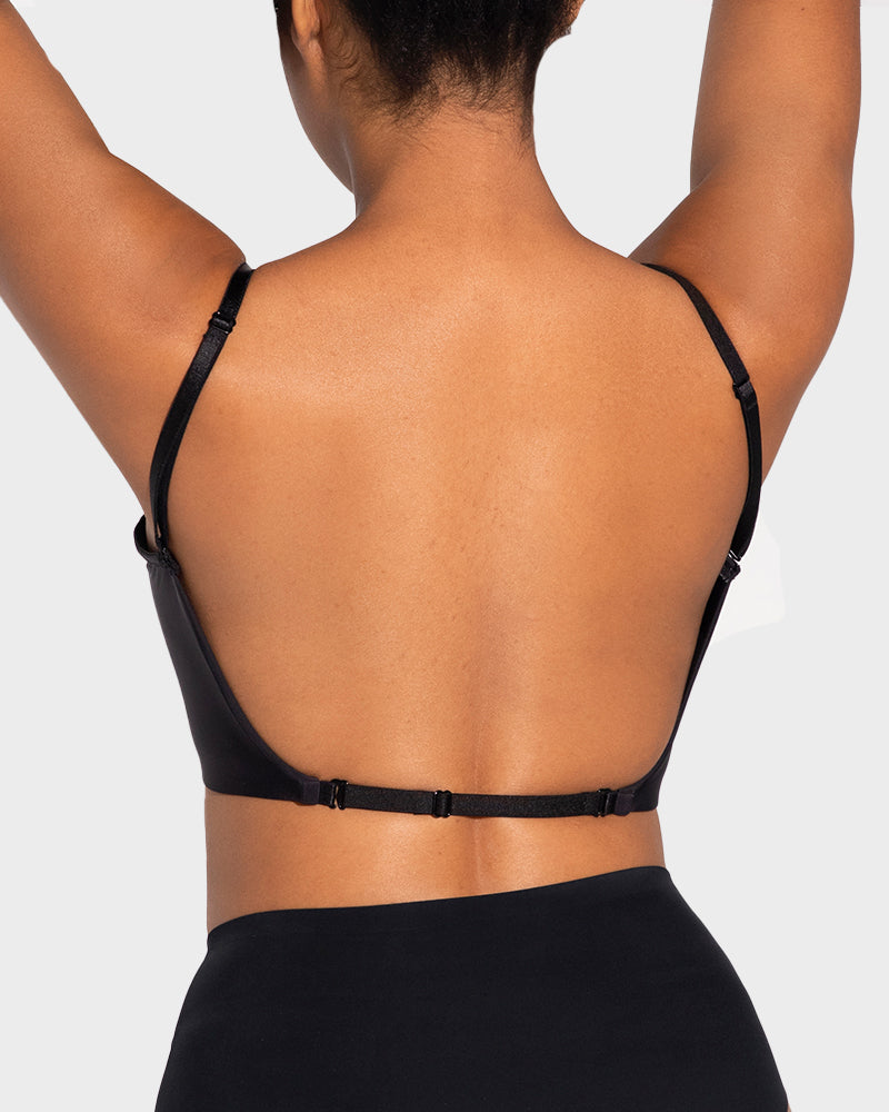 Seamless Deep V Backless Bra: Invisible Lift & Support for Plunge
