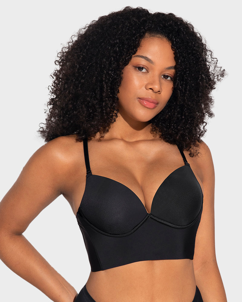 Seamless Deep V Backless Bra: Invisible Lift & Support for Plunge