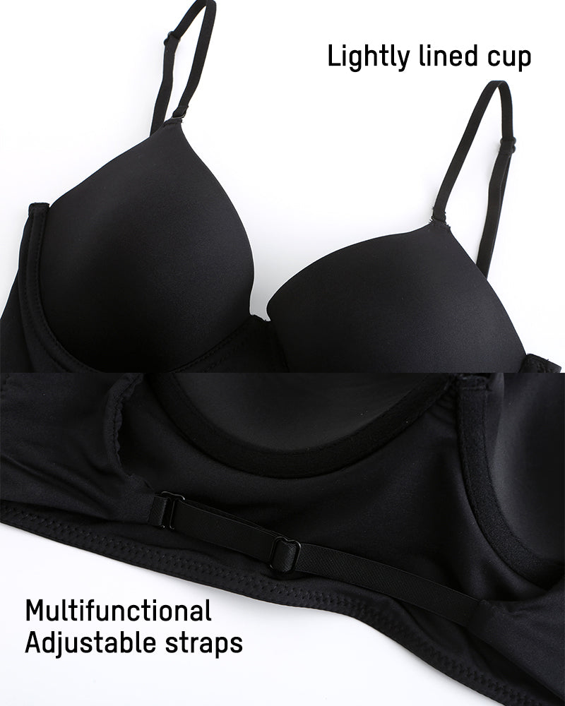 Seamless Deep V Backless Bra: Invisible Lift & Support for Plunge