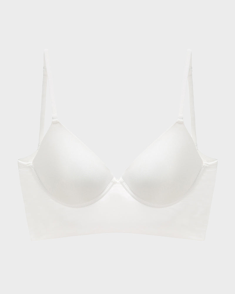 Seamless Deep V Backless Bra: Invisible Lift & Support for Plunge