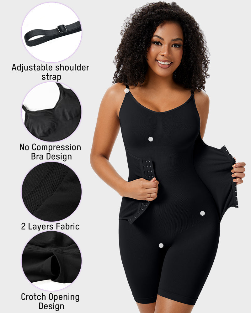 Invisible Seamless Double Compression Shaping Bodysuit: Tummy Control & Smooth Curves
