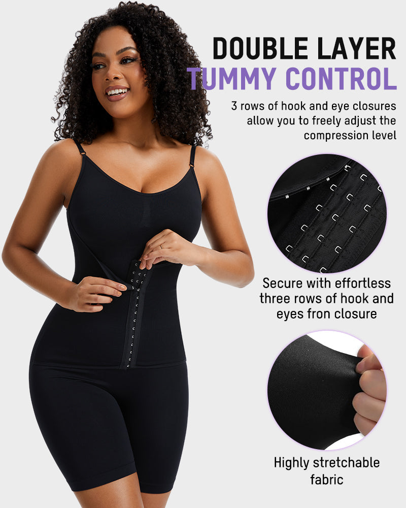 Invisible Seamless Double Compression Shaping Bodysuit: Tummy Control & Smooth Curves