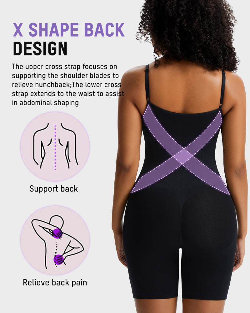 Invisible Seamless Double Compression Shaping Bodysuit: Tummy Control & Smooth Curves