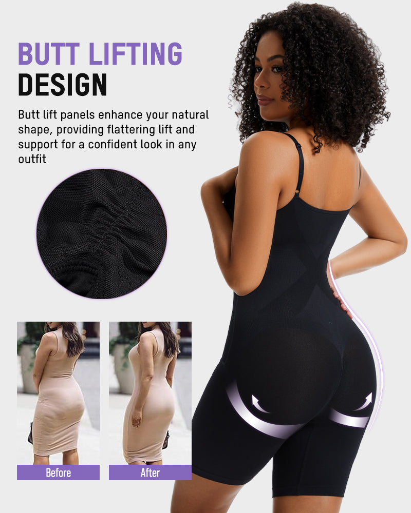 Invisible Seamless Double Compression Shaping Bodysuit: Tummy Control & Smooth Curves