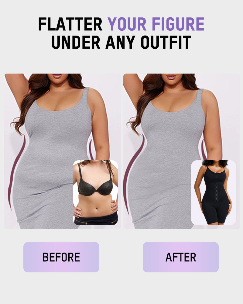 Invisible Seamless Double Compression Shaping Bodysuit: Tummy Control & Smooth Curves