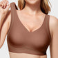 Luxurious Seamless Full Coverage Wireless Push-Up Bra with Comfort Wide Straps