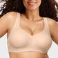 Luxurious Seamless Full Coverage Wireless Push-Up Bra with Comfort Wide Straps