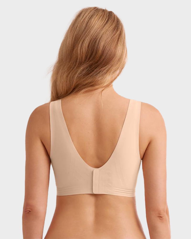 Luxurious Seamless Full Coverage Wireless Push-Up Bra with Comfort Wide Straps