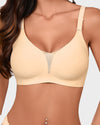 Ultra-Comfort Seamless Mesh Panel Wireless Bra with Invisible Lift and Breathable Design