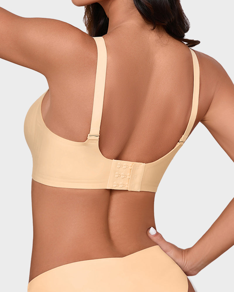 Ultra-Comfort Seamless Mesh Panel Wireless Bra with Invisible Lift and Breathable Design