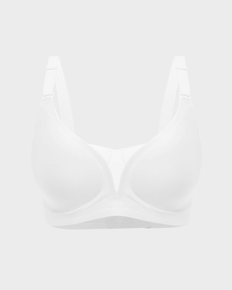 Ultra-Comfort Seamless Mesh Panel Wireless Bra with Invisible Lift and Breathable Design