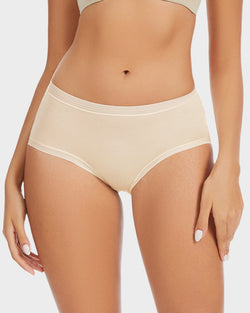 Cloud-Soft Seamless Mid-Rise Modal Antibacterial Panties 4-Pack