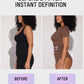 Women's Seamless Soft Stretch Round Neck Short Sleeve Bodysuit Shapewear Top