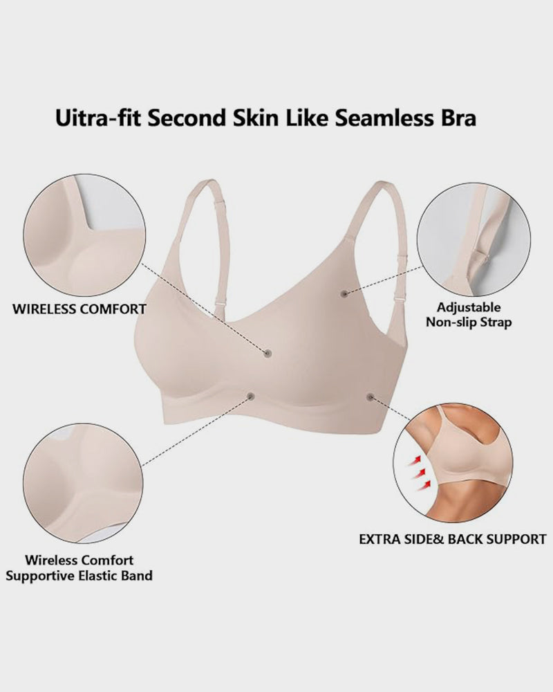 Dreamy Seamless Soft Support Push Up Bra – Wireless Comfort & Natural Lift
