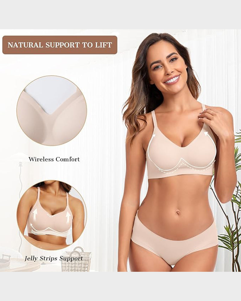 Dreamy Seamless Soft Support Push Up Bra – Wireless Comfort & Natural Lift