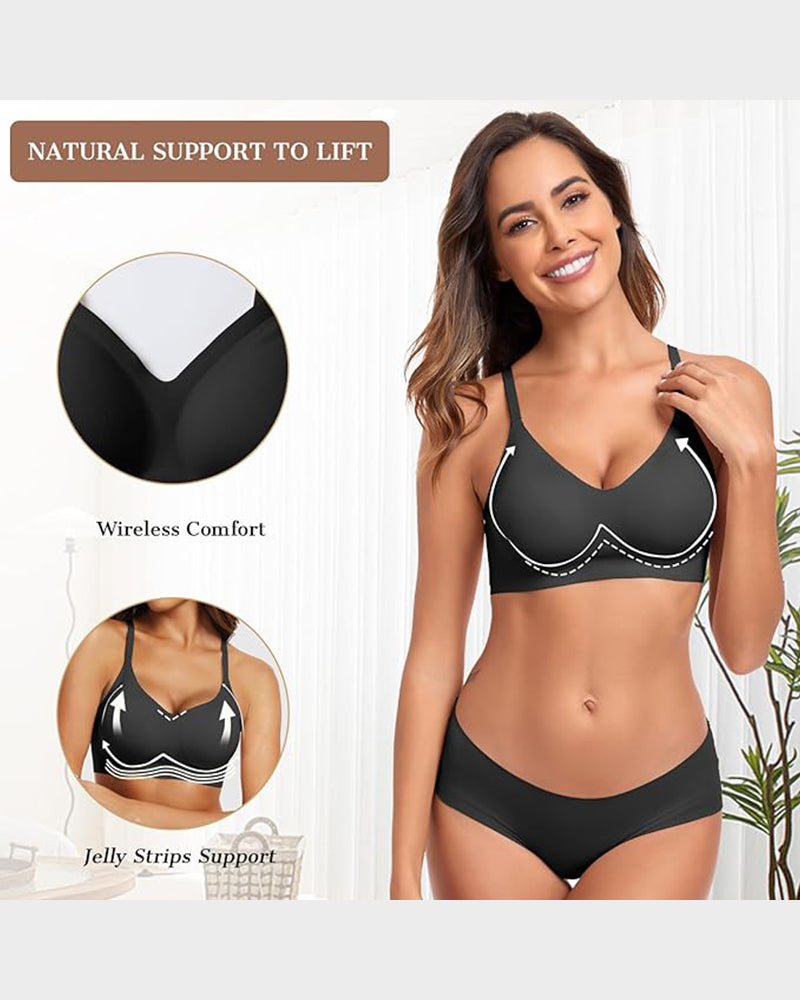Dreamy Seamless Soft Support Push Up Bra – Wireless Comfort & Natural Lift