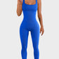 Seamless Square Neck Sculpting Sport Jumpsuit: Yoga, Gym & Casual Wear