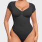 Seamless V-Neck Tummy Control Thong Bodysuit - Ultra-Flattering Shapewear for Women