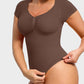 Seamless V-Neck Tummy Control Thong Bodysuit - Ultra-Flattering Shapewear for Women