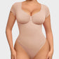 Seamless V-Neck Tummy Control Thong Bodysuit - Ultra-Flattering Shapewear for Women