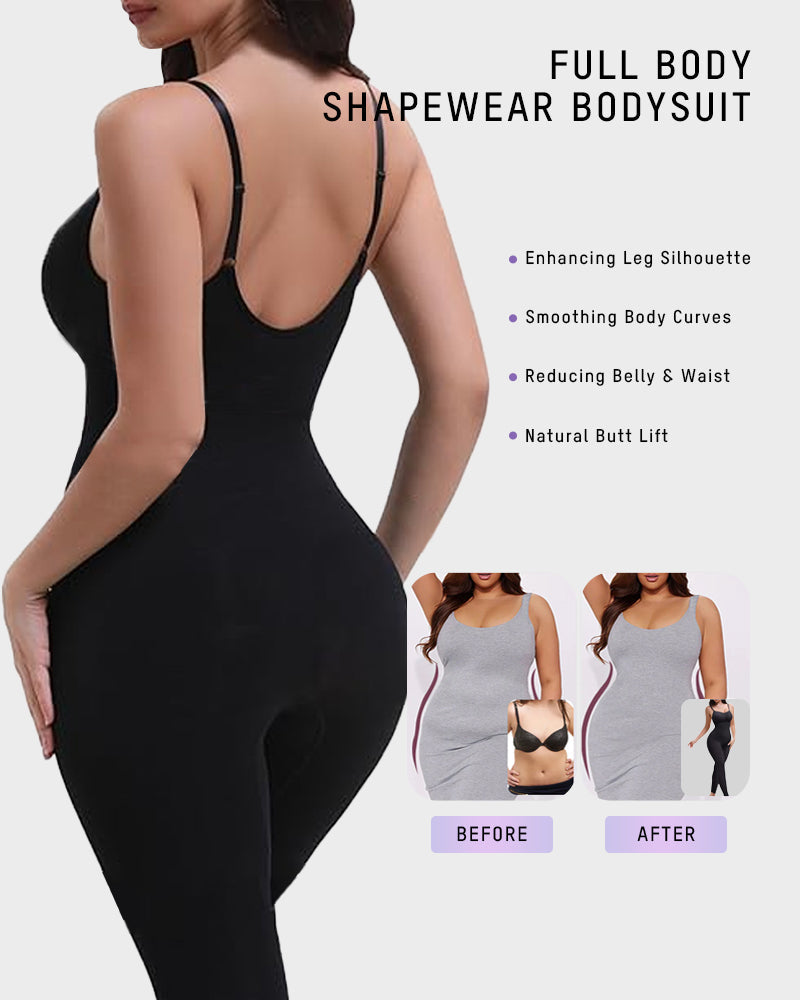 Seamless Waist Cinching Shapewear Bodysuit for Tummy Control & Butt Lift