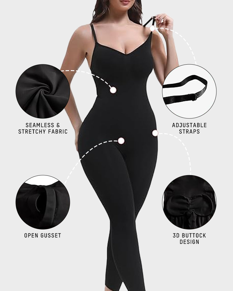 Seamless Waist Cinching Shapewear Bodysuit for Tummy Control & Butt Lift