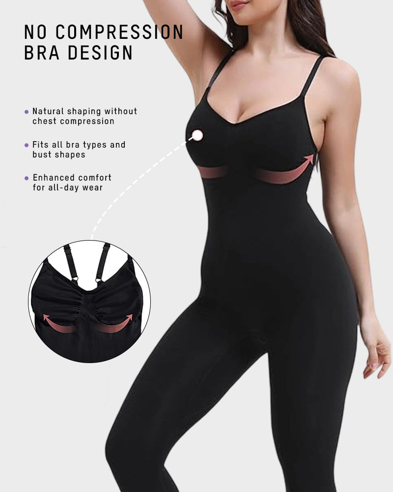Seamless Waist Cinching Shapewear Bodysuit for Tummy Control & Butt Lift