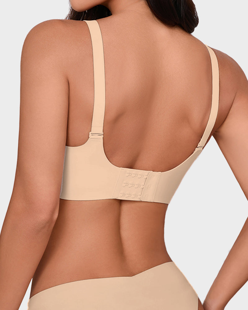 Seamless Wireless Scalloped Edge Jelly Bra: Invisible Comfort, Lift, and Support