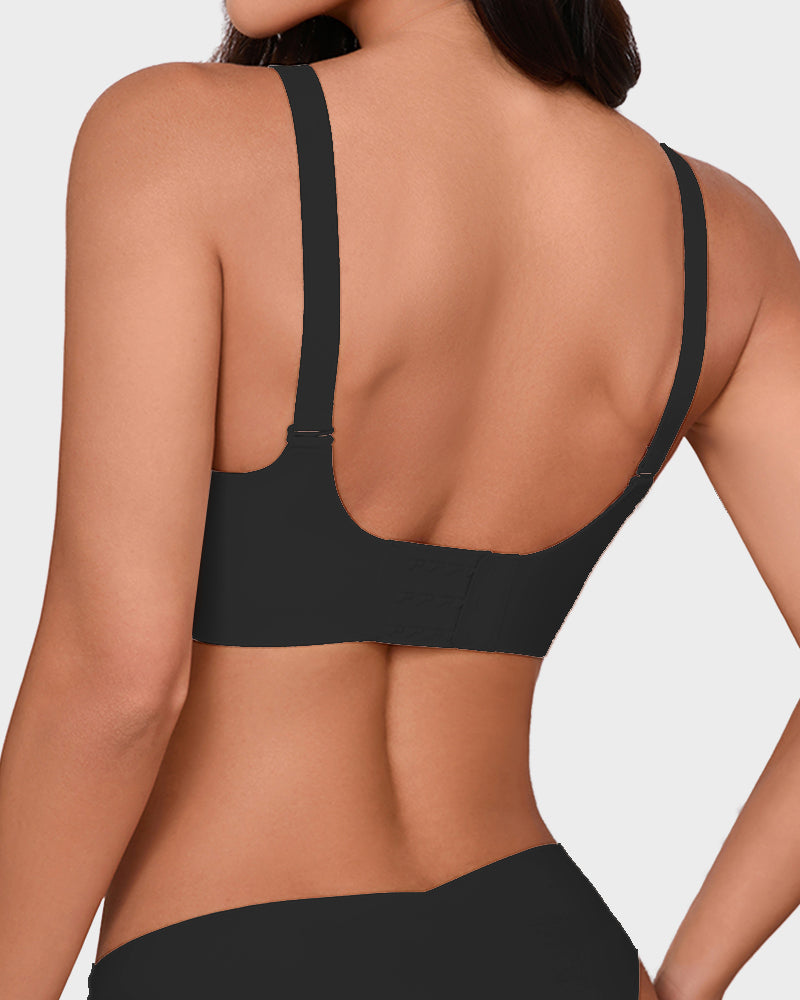 Seamless Wireless Scalloped Edge Jelly Bra: Invisible Comfort, Lift, and Support