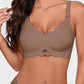 Seamless Wireless Scalloped Edge Jelly Bra: Invisible Comfort, Lift, and Support