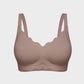 Seamless Wireless Scalloped Edge Jelly Bra: Invisible Comfort, Lift, and Support