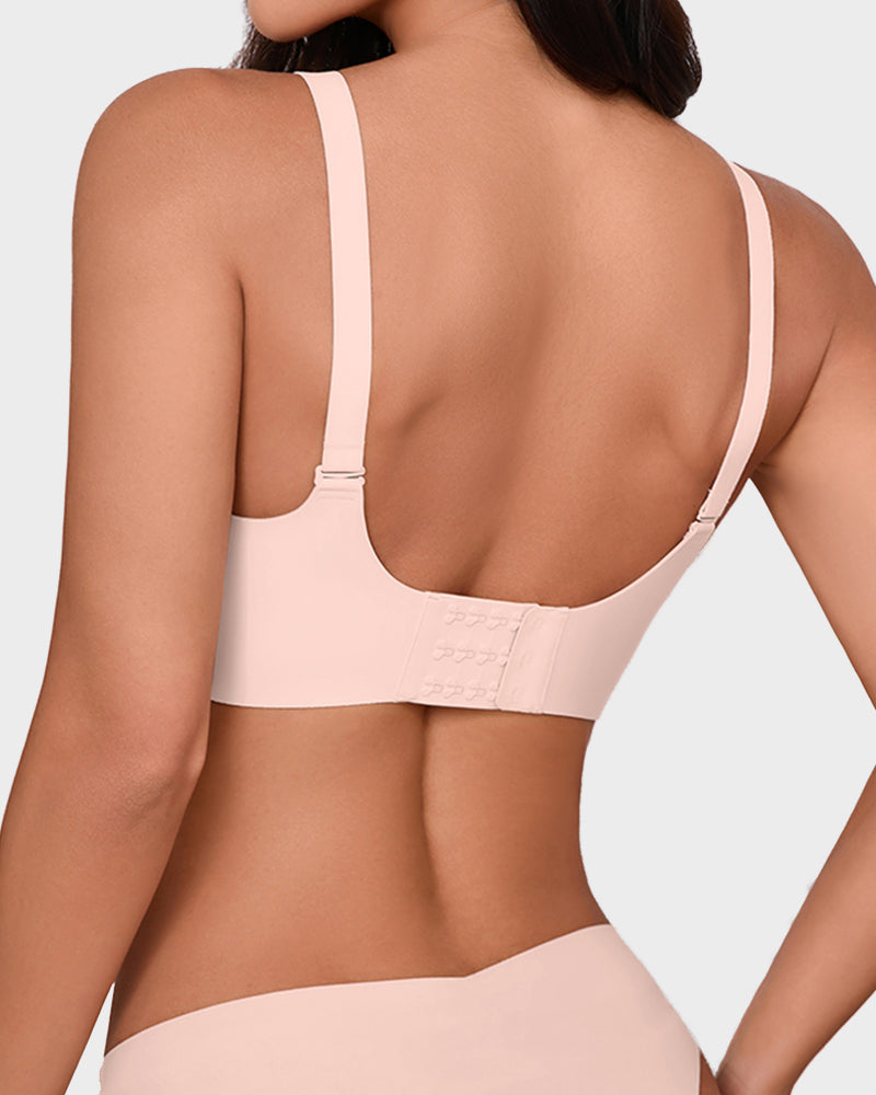 Seamless Wireless Scalloped Edge Jelly Bra: Invisible Comfort, Lift, and Support