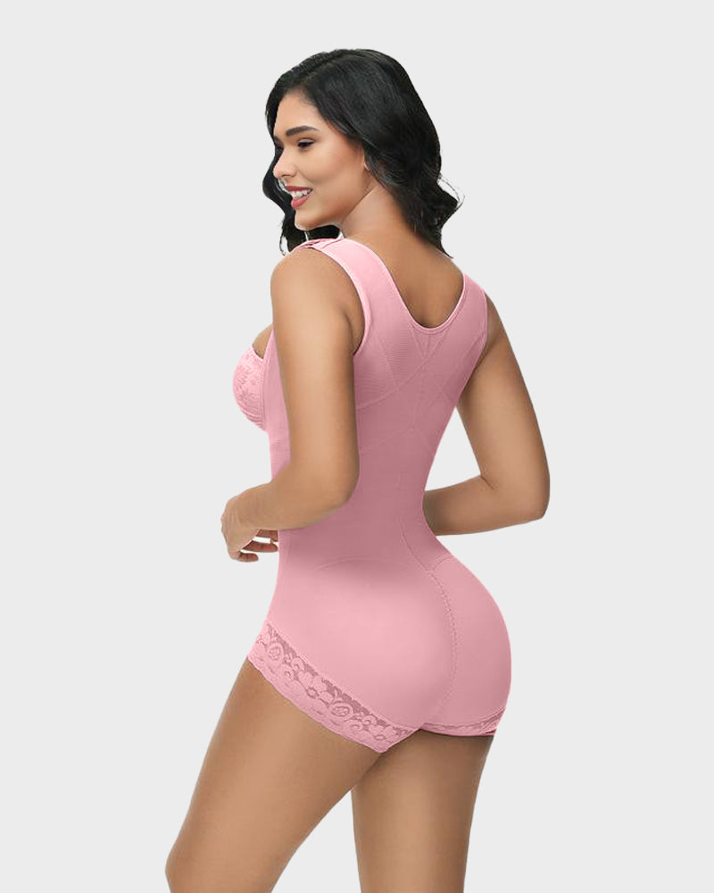 Seamless Zip-Front Full Body Corset Shaper: Tummy Control, Butt Lift, Posture Support