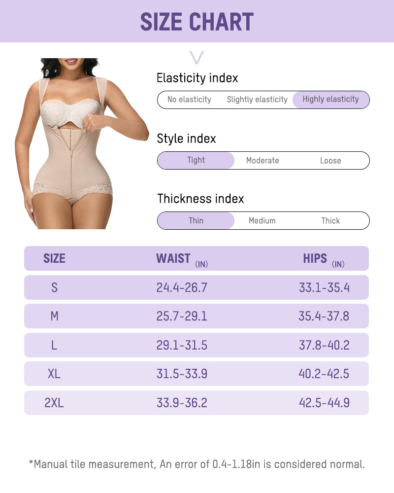Seamless Zip-Front Full Body Corset Shaper: Tummy Control, Butt Lift, Posture Support