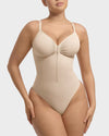 Seamless Zipper Front Thong Bodysuit: Sculpting, Breathable, All-Day Comfort Shapewear