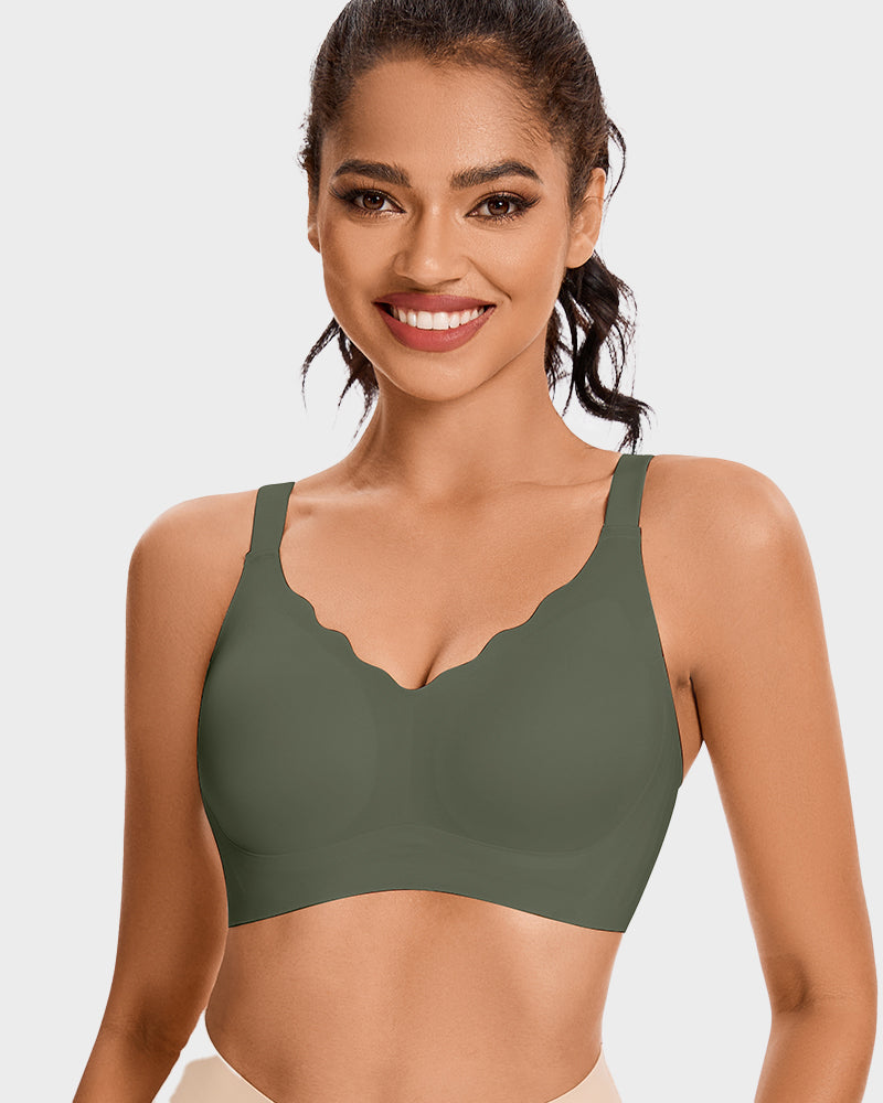 Wireless Seamless Comfort Smoothing Push-Up Bra for Everyday Invisible Support