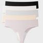 Seamless Cotton No-Show G-String Thongs 5-Pack Invisible Underwear