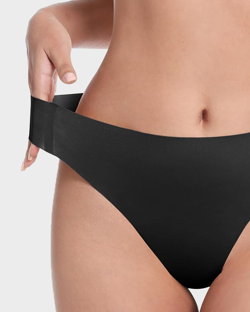 5-Pack Seamless Invisible Cotton Comfort Thongs for Everyday Wear
