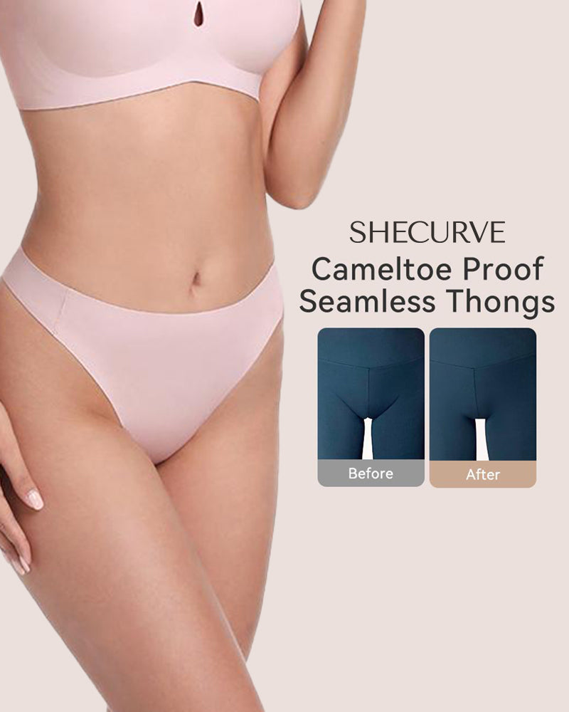 5-Pack Seamless Invisible Cotton Comfort Thongs for Everyday Wear