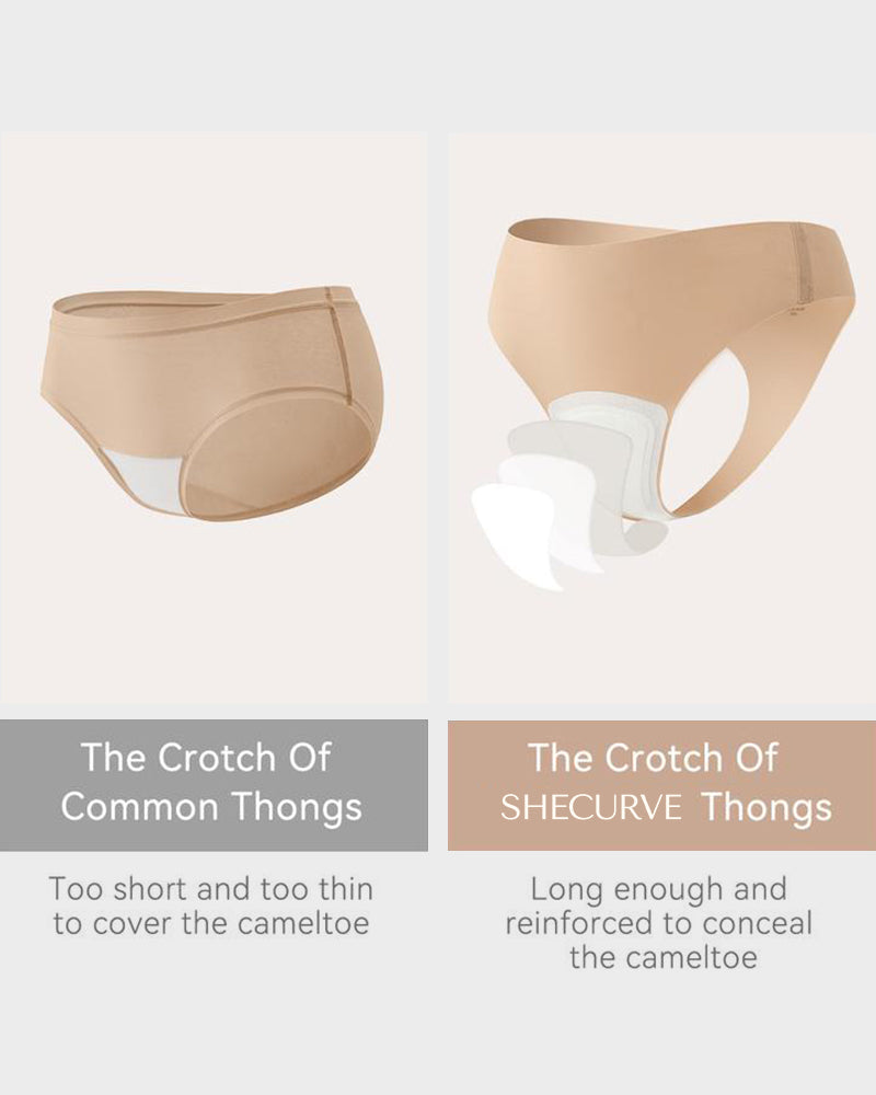 5-Pack Seamless Invisible Cotton Comfort Thongs for Everyday Wear