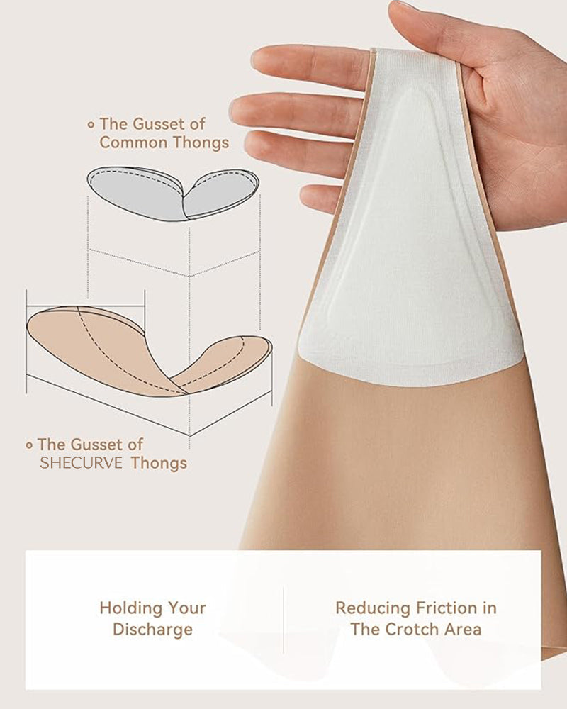 5-Pack Seamless Invisible Cotton Comfort Thongs for Everyday Wear