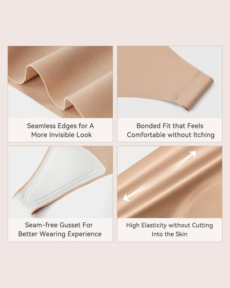 5-Pack Seamless Invisible Cotton Comfort Thongs for Everyday Wear