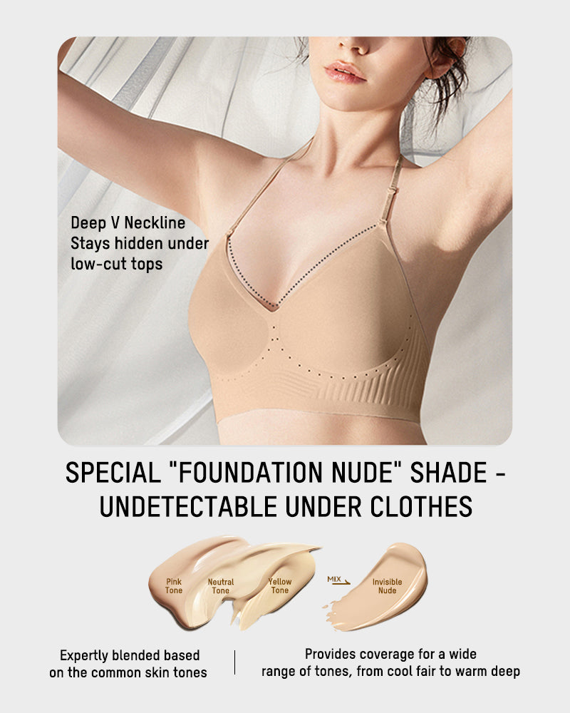 Invisible Deep V Low Back Convertible Multiway Bra for Backless Outfits