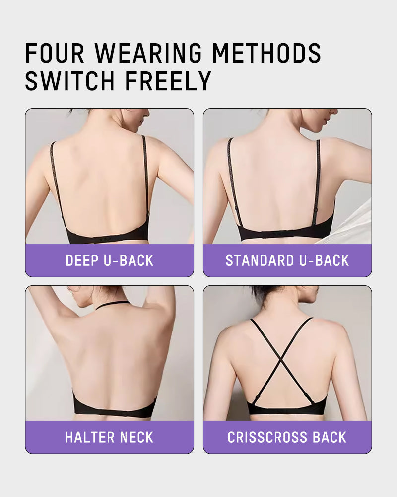 Invisible Deep V Low Back Convertible Multiway Bra for Backless Outfits